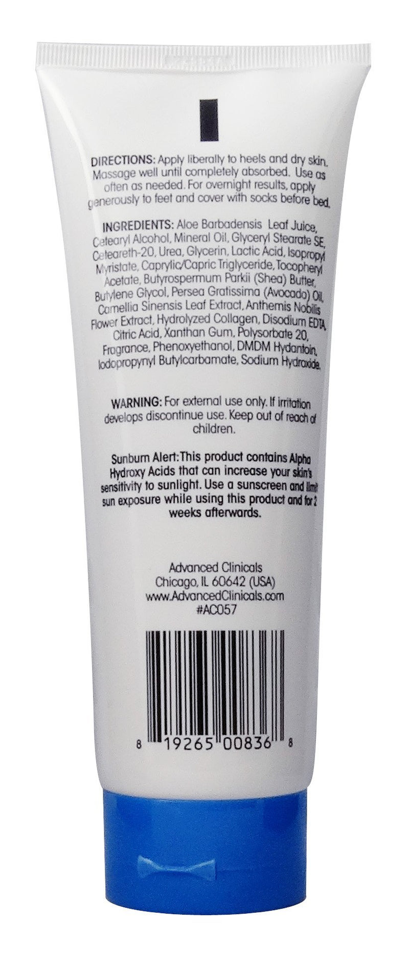 Advanced Clinicals Cracked Heel Cream For Dry Feet, Rough Spots, And Calluses. (8oz) 8 Ounce - BeesActive Australia