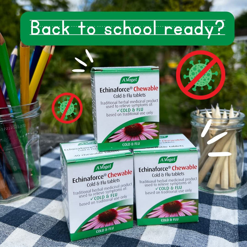 A.Vogel Echinaforce Chewable Cold & Flu Tablets | Relieve Cold & Flu Symptoms | Extracts of Fresh Echinacea | 80 Tablets 80 Count (Pack of 1) - BeesActive Australia