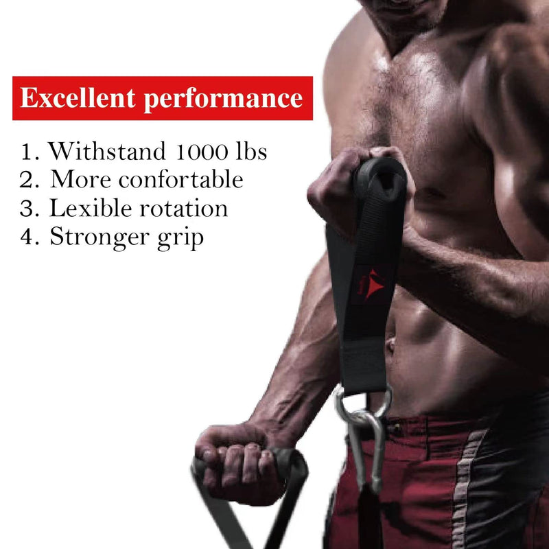Vigoog Heavy Duty Gym Workout Handles Attachment for Cable Machine,Resistance Band,Pulley System Home Exercise Equipment, Compatible with Bowflex,Total and Smith, Comfortable and Stronger Grip Space black - BeesActive Australia