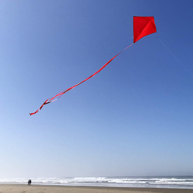 [AUSTRALIA] - In the Breeze 3299 - Cherry 30 Inch Diamond Kite - Solid Red, Fun, Easy Flying Kite 