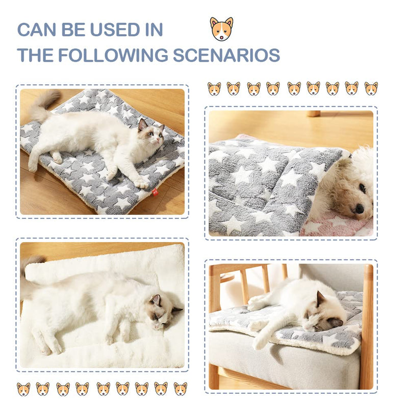 Kimpets Soft Flannel Thickened Pet Soft Fleece Pad Pet Bed Mat for Puppy Dog Cat Sofa Cushion Home Rug Keep Warm Sleeping Cover Large - BeesActive Australia
