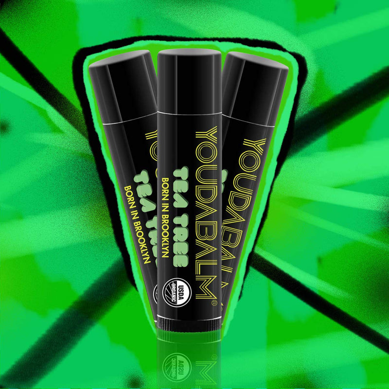 You Da Balm: Organic Lip Balm | Tea Tree | 3-Pack | Cool & Refreshing Pack of 3 Tubes - BeesActive Australia