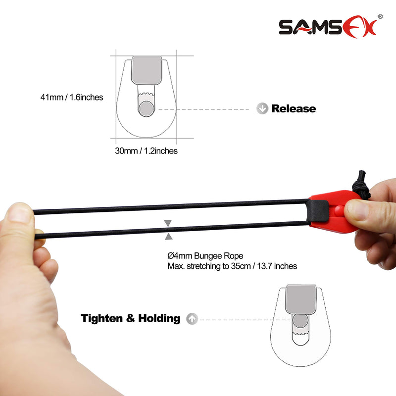 [AUSTRALIA] - SAMSFX Fishing Quick Rod Ties Leash for Pole Holders Organizer Bunngee Cord Straps 20cm / 7.8", S 