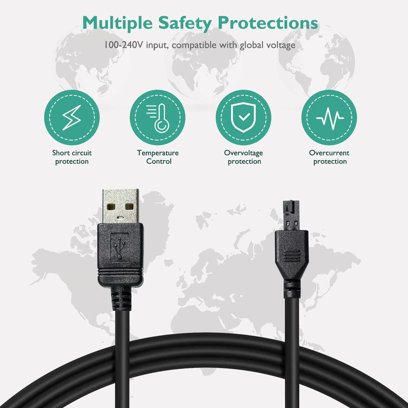 Lnauy for PetSafe Receiver Charger, Replacement Cord Compatible with Multiple Wireless and In-Ground Fences 4 Ft USB Charging Cable Power Supply Adapter - BeesActive Australia