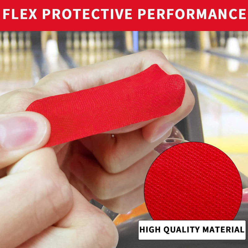 120PCS Bowling Thumb Tape Bowling Finger Tape, Red Flex Protective Performance Bowling Tape Thumb Protector for Bowlers, Pro Bowling Ball Equipment Accessories for Men Women Exercise Sport Workout - BeesActive Australia