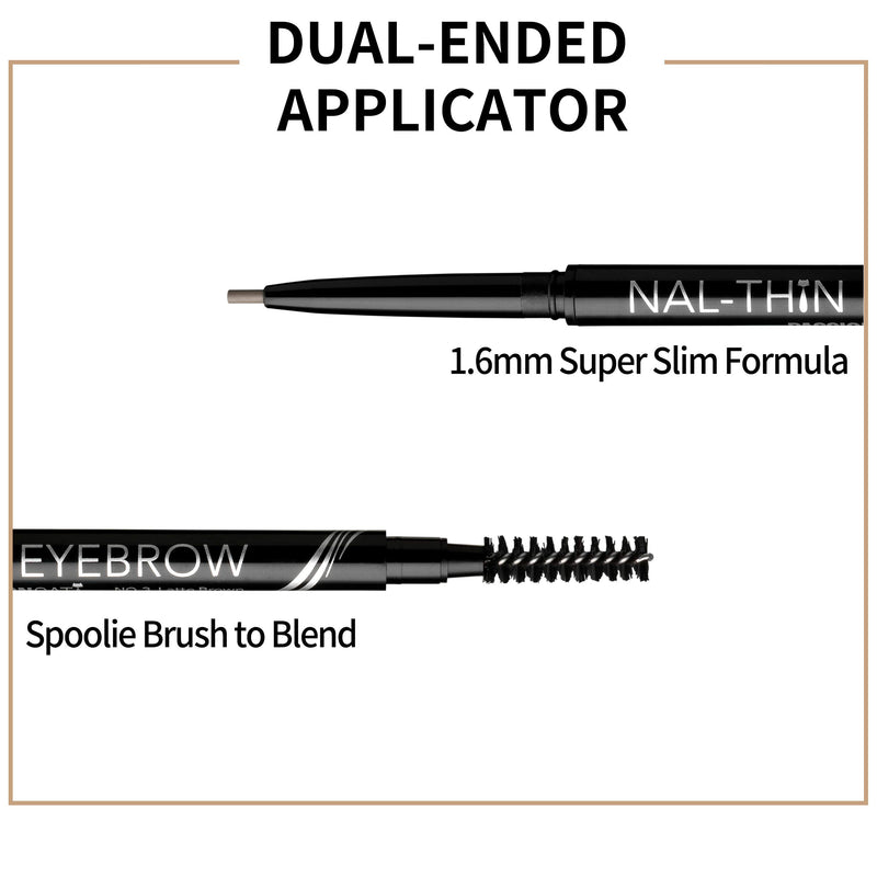 PASSIONCAT 1.6mm Slim Eyebrow No.2 Coffee Brown - Eyebrow Definer Tint Pencil Super Slim Brow Pencil - BeesActive Australia