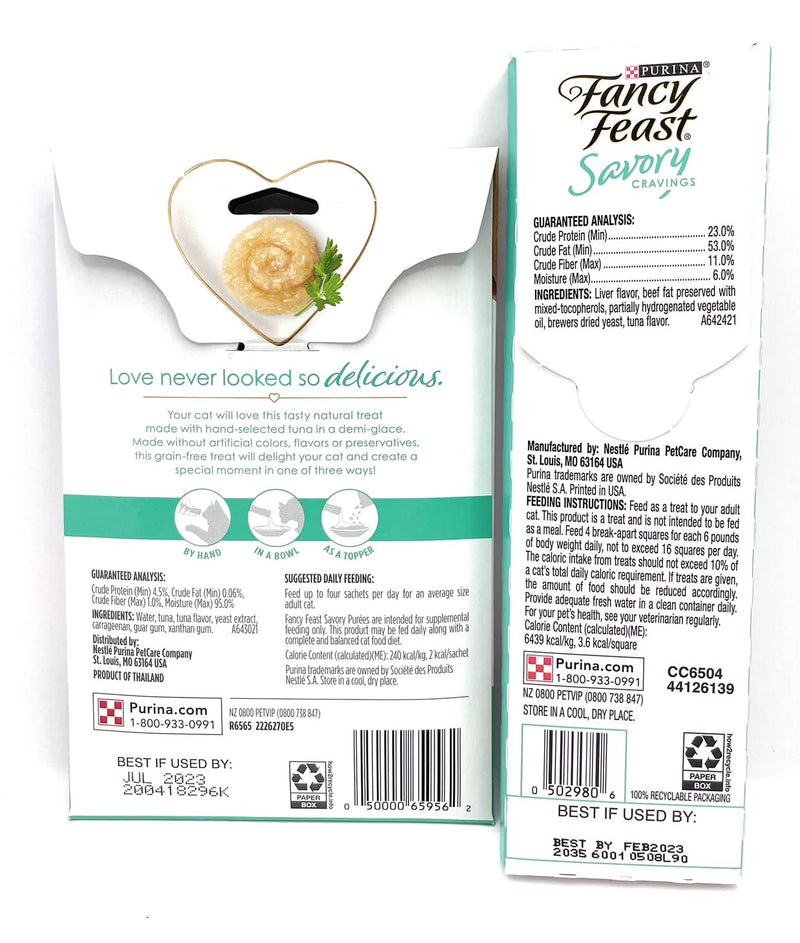 Fancy Feast Savory Cat Food Tuna Treats Flavor Bundle Includes (3) Each: Savory Cravings Tuna Treats (1 oz), Puree Naturals Tuna in a Demi-Glace (1.4 oz) & Catnip Toy - BeesActive Australia