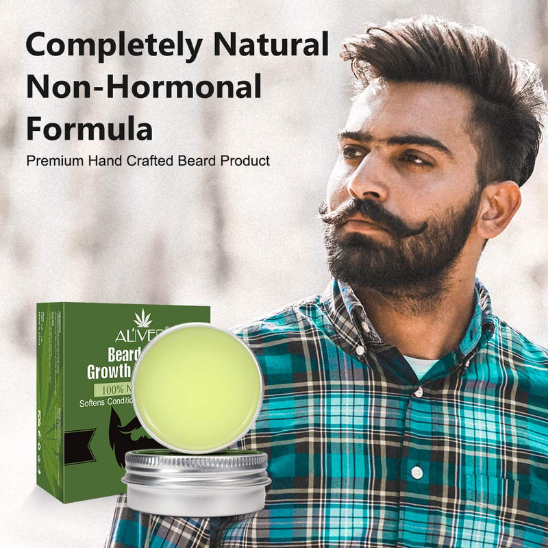 Beard Balm, Natural Beard Wax, Organic Unscented Beard Care Balm Leave-in Conditioner & Softener for Grooming & Styling - BeesActive Australia