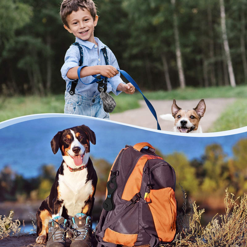 PuppyDoggy Dog Poop Bag Holder for Leash Waste Bag Carrier Dog Poop Bag Dispenser for Walking Running Bicycle Accessory 4 pieces (Black) Black - BeesActive Australia