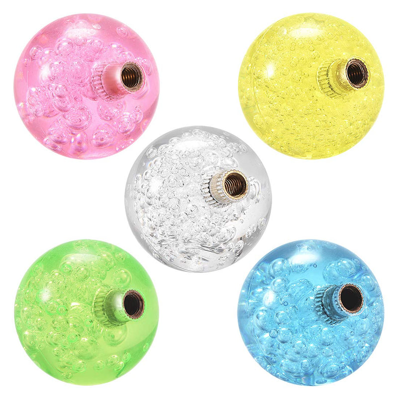 uxcell Joystick Ball Top Handle Rocker Round Head Arcade Fighting Game DIY Parts Replacement Crystal Pink Yellow Blue Green White 5Pcs - BeesActive Australia
