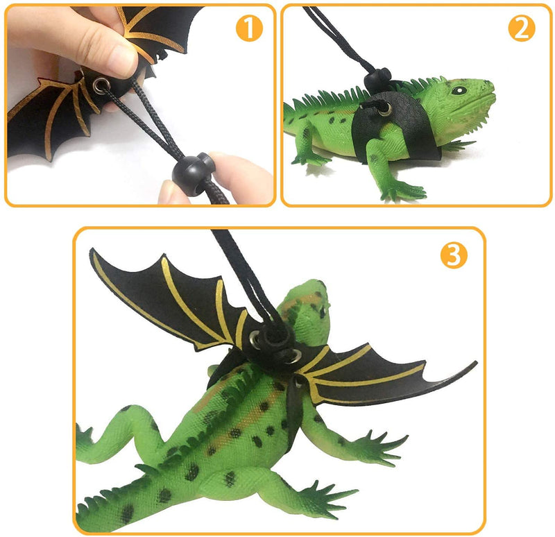 New Lizard Leash with Dragon Wings, Reptile Hammock, Bearded Dragon Straw Hat and Lizard Skateboard Suitable for a Variety of Small Animals - BeesActive Australia