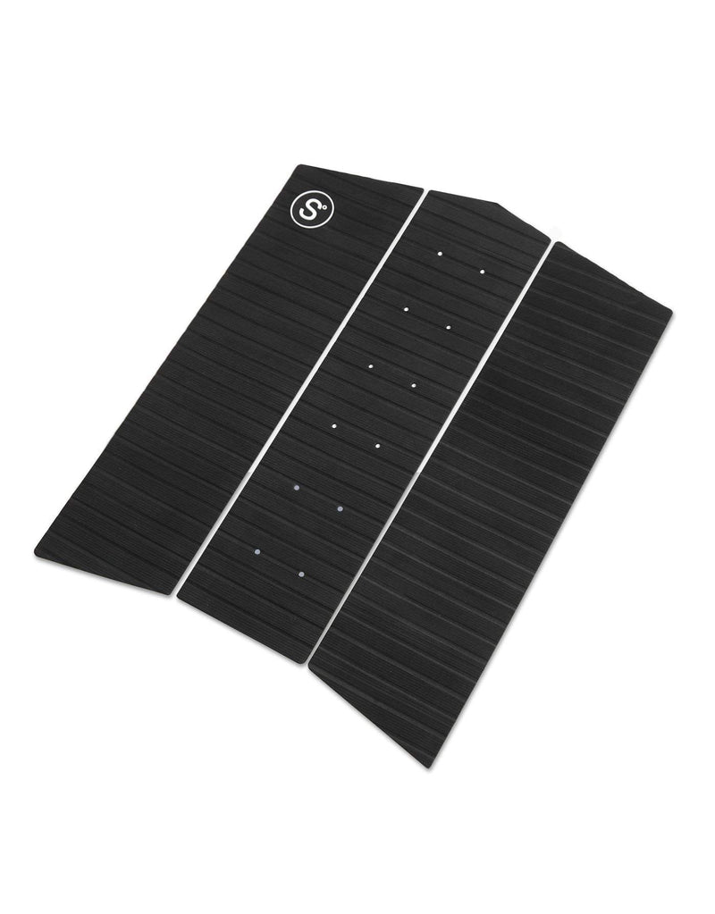 SYMPL Surfboard Front Traction Pad  3 pc Front Grip  Surfboard, Skimboard, Longboard Deck  Maximum Grip Stomp Pad  3M Adhesive  Fits Surf, Skim Board, Long Deck, Wakesurf, Fish Boards black - BeesActive Australia