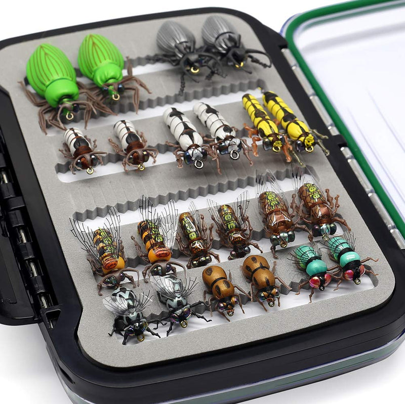 YZD Best Selection Flies Box Ultimate Realistic FlySelection 38 Pcs - BeesActive Australia