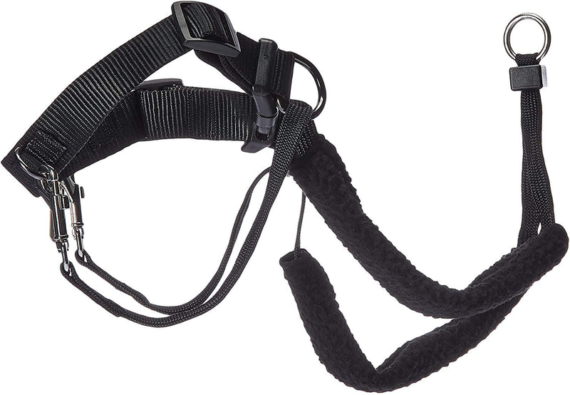 Dog Halter - Non-Pull No-Choke Humane Pet Training Halter Harness, Easy Step-in Vest Collar Halter for Control, Detachable Restraints & Sherpa Sleeves, Patented Dog Pull Control Technology by Sporn Medium Black - BeesActive Australia