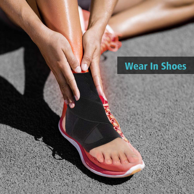 Yosoo Health Gear Adjustable Ankle Brace Breathable Nylon Material Super Elastic Sleeve for Acute Injury Rehabilitation, Effective Relief for Chronic Ankle Pain, Arthritis, Tendonitis One Size Ankle Brace 01 - BeesActive Australia