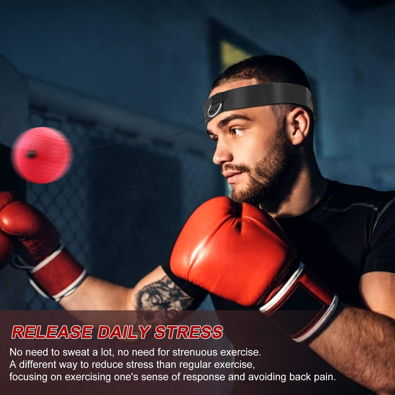 SullWaker Boxing Ball Reflex Training Set, with 2 Adjustable Headband, Suitable for Boxing/Fighting/Sparring Training, Improve Hand-Eye Reaction Speed PU - BeesActive Australia