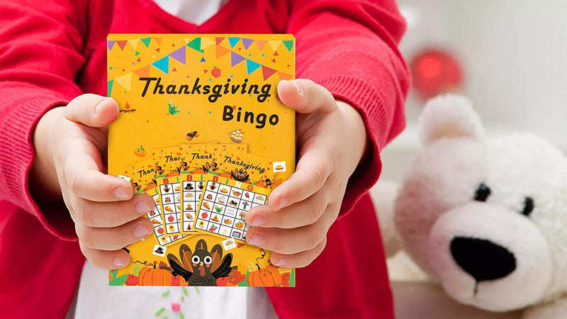 Geefuun Thanksgiving Games Fall Bingo Cards for Party Supplies Decorations-24 Players - BeesActive Australia