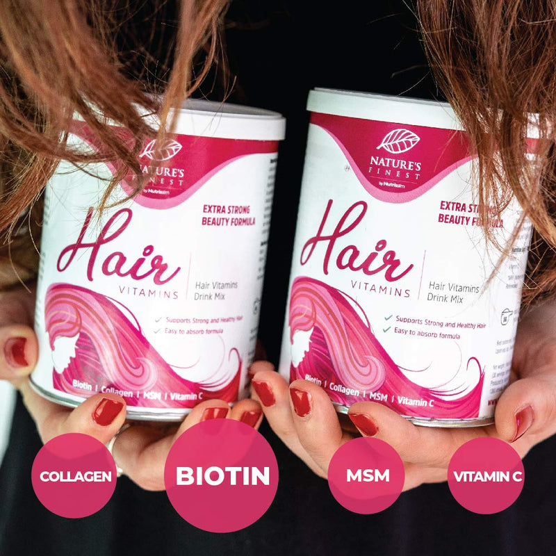 Nature's Finest by Nutrisslim Hair Vitamins - 30 Day Treatment with Biotin, Collagen Vitamin C and MSM | Supports Strong and Healthy Hair (1) 1 - BeesActive Australia