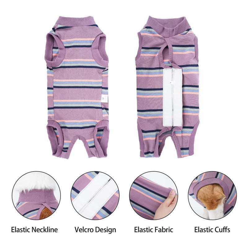 HEYWEAN Dog Surgical Recovery Suit for Dogs Keep Dog from Licking Abdominal Wound E-Collar Alternative After Surgery Wear Multicolour X-Large WineRed - BeesActive Australia