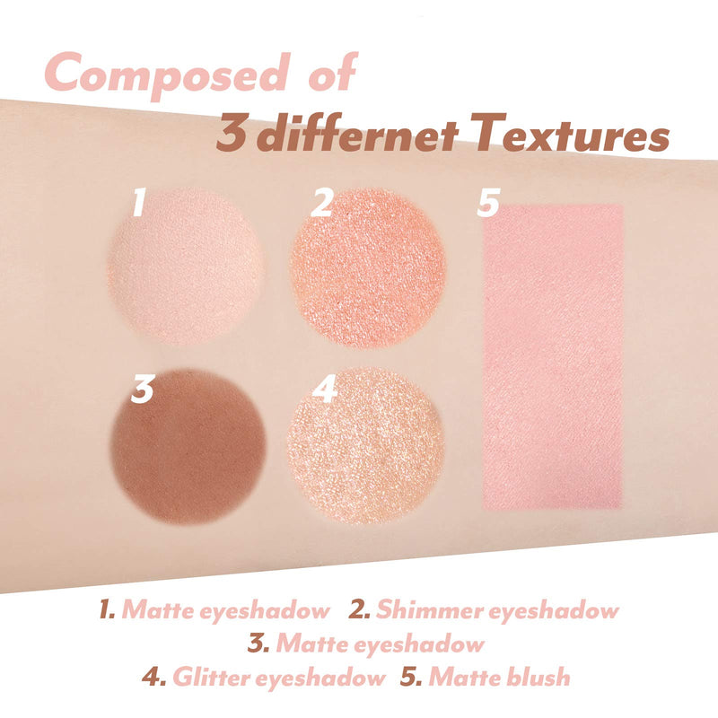 I'M MEME Multi Cube 3 | 01 Sweet Pink | Mini Multi Palette with 4 Eye-shadows and 1 Blush | K-beauty - BeesActive Australia