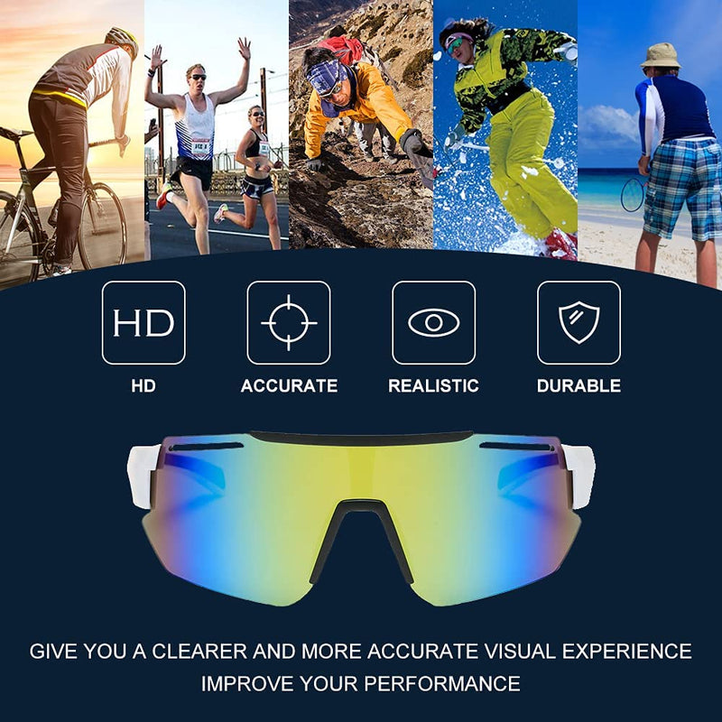 Sunglasses, Polarized Sunglasses for Men Women,UV400 Sports Sunglasses for Cycling Baseball Fishing Golf - BeesActive Australia