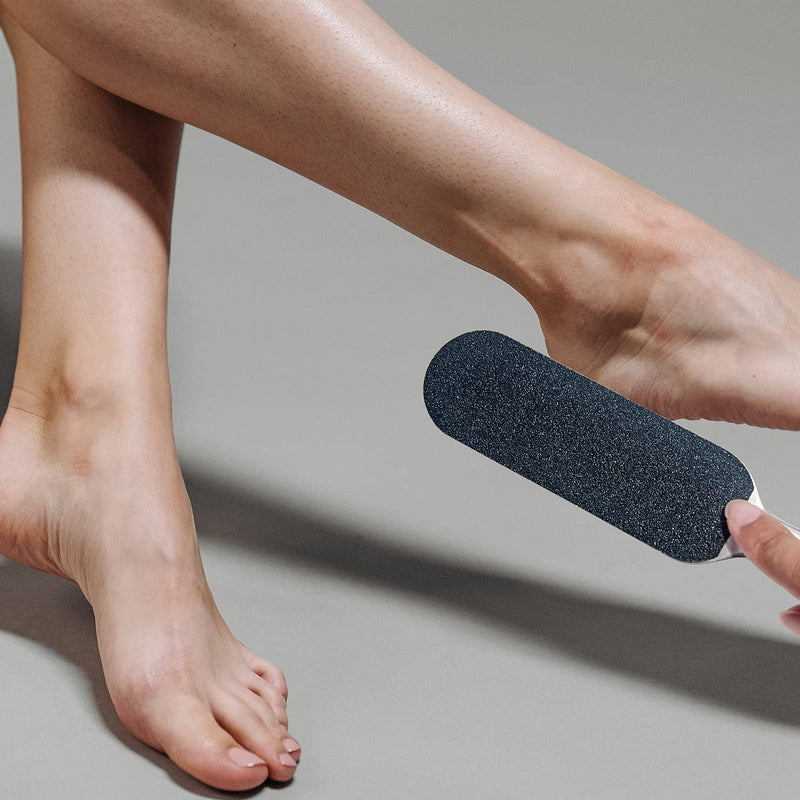 Professional Pedicure Foot File and Callus Remover for Hard Skin, Stainless Steel Foot Rasp File with Ten Free Refill Grits Replacement Pads with Two Sides Simple Bath Pedicure Salon Foot Scrubber(25) - BeesActive Australia