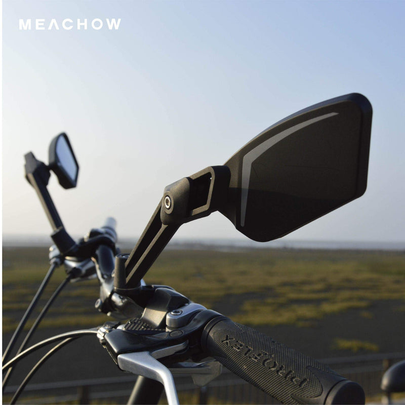 MEACHOW New Scratch Resistant Glass Lens,Handlebar Bike Mirror, Adjustable Safe Rearview Mirror, Bicycle Mirror,ME-003 - BeesActive Australia