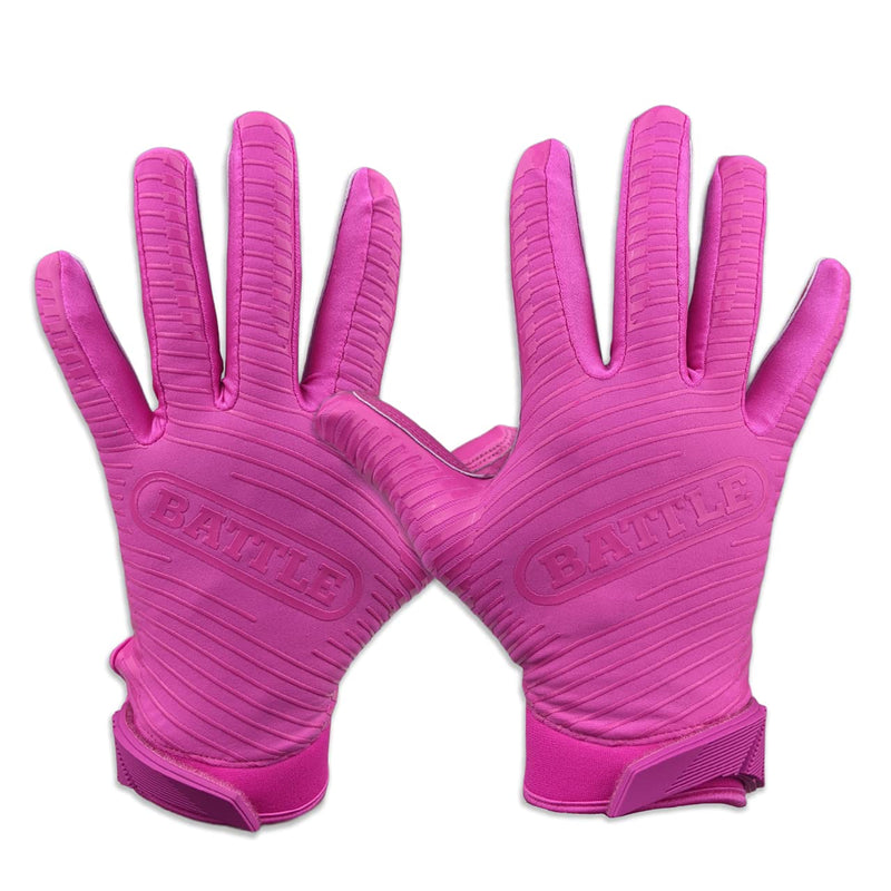 Battle Sports Doom 1.0 Football Receiver Gloves for Adults Small Pink - BeesActive Australia