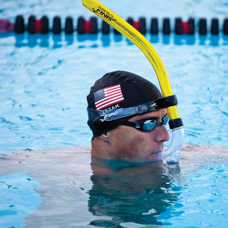 FINIS Original Center-Mount Swimmer's Snorkel for Lap Swimming and Swim Training, Yellow, Adult - BeesActive Australia