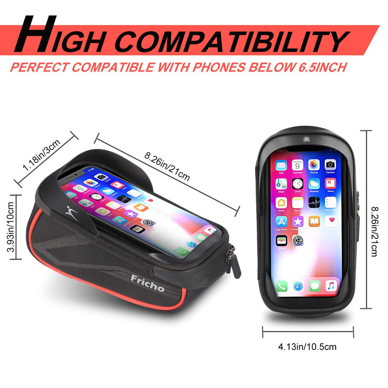 Gifts for Men Dad, Bike Frame Bag Handlebar Bag, Waterproof Cycling Top Tube Bag Bicycle Accessories Storage Pouch Bag, Best Gifts Ideas for Him, Phone Case Holder with Touch Screen Under 6.5'' - BeesActive Australia