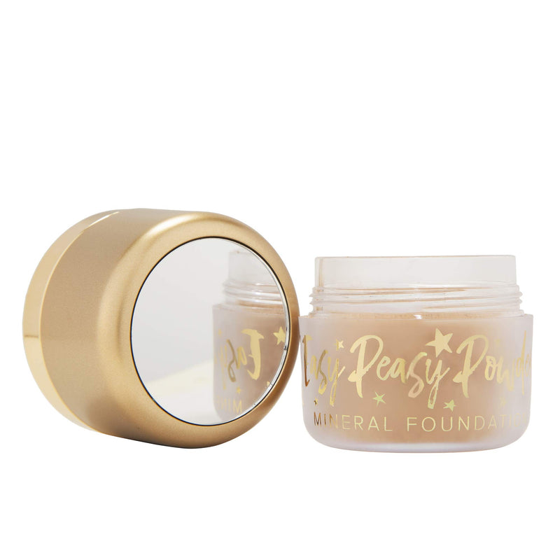 Belle Beauty by Kim Gravel Easy Peasy Foundation Face Powder - Loose Mineral Powder Full Coverage Foundation Makeup (Tan) Tan - BeesActive Australia