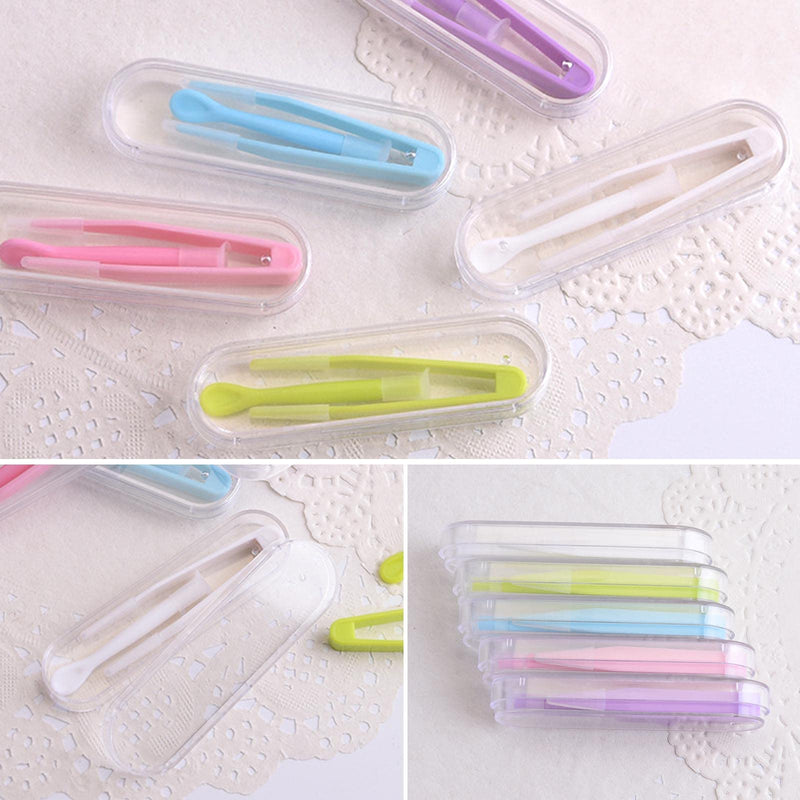 AWAVM 10 Contact Lens Tweezers Sucker Stick Set Contact Lens Case Special Tweezers Set Contact Lens Makeup Remover Tweezers Sucker Stick Set - BeesActive Australia