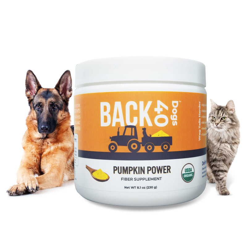 Back 40 Dogs - Natural Powdered Pumpkin for Dogs, Dog Multivitamin, Dog Vitamins for Digestive Health, Fiber Support with Vitamins A, C & E, 8.1 Oz - BeesActive Australia
