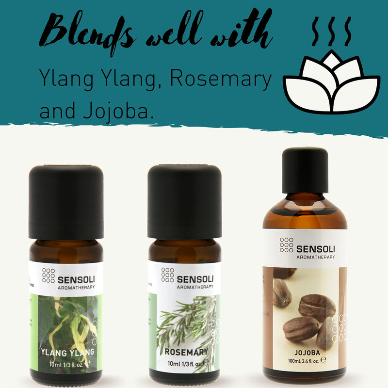 SENSOLI Peppermint Essential Oil 10ml - Pure and Natural Essential Oil for Aromatherapy and Diffusers 10 ml (Pack of 1) - BeesActive Australia