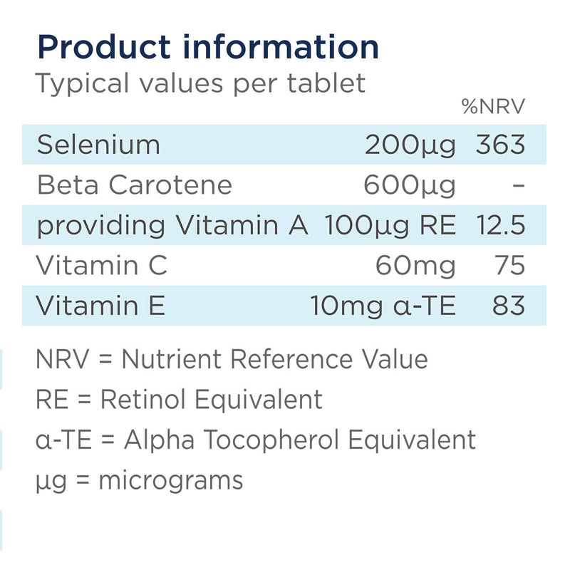 Healthspan Selenium | 240 Tablets | Highly Absorbable | with Vitamin C, A & E | Hair, Nails and Skin Health | Vegan - BeesActive Australia