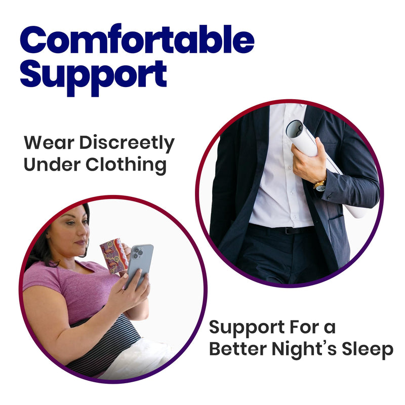 Hernia Belt for Men and Women - Abdominal Binder For Umbilical Hernias & Navel Belly Button Hernias With Compression Pad For Hernia Support and Stomach Hernia Brace Pain Relief (L/XL 31" to 51") L/XL (Pack of 1) - BeesActive Australia