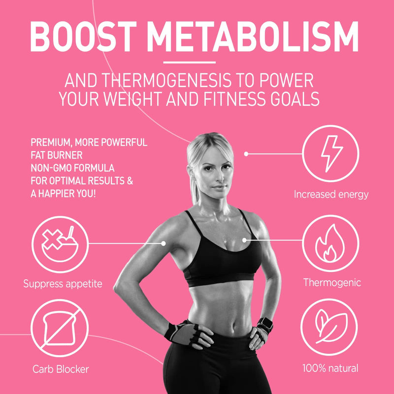 Natural Weight Loss Pills for Women-Best Diet Pills that Work Fast for Women-Appetite Suppressant-Thermogenic Belly Fat Burner-Carb Blocker-Metabolism Booster Energy Pills-Weight Loss Supplements-60ct - BeesActive Australia