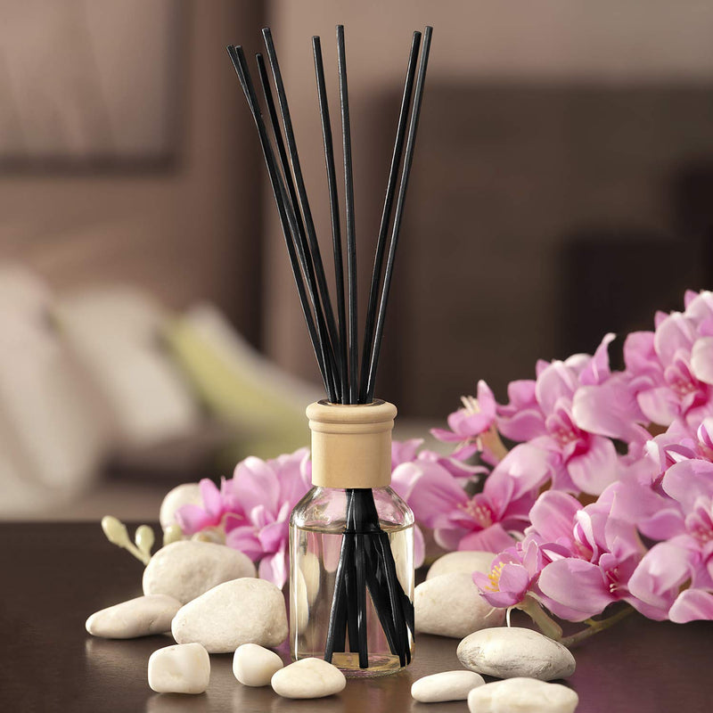 FEPITO Reed Diffuser Sticks Oil Aroma Diffuser Sticks Wood Rattan Sticks (Black, 60pcs) Black 60 Count - BeesActive Australia
