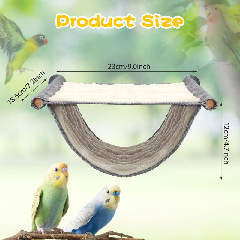 BWOGUE Winter Warm Bird Nest Bed Hanging Hammock Snuggle Hut Parrot House Tent Toy Bird Cage Perch for Parakeet Budgies Cockatiels Lovebird Cockatoo Finch Hamster Chinchilla Guinea Pig Grey - BeesActive Australia