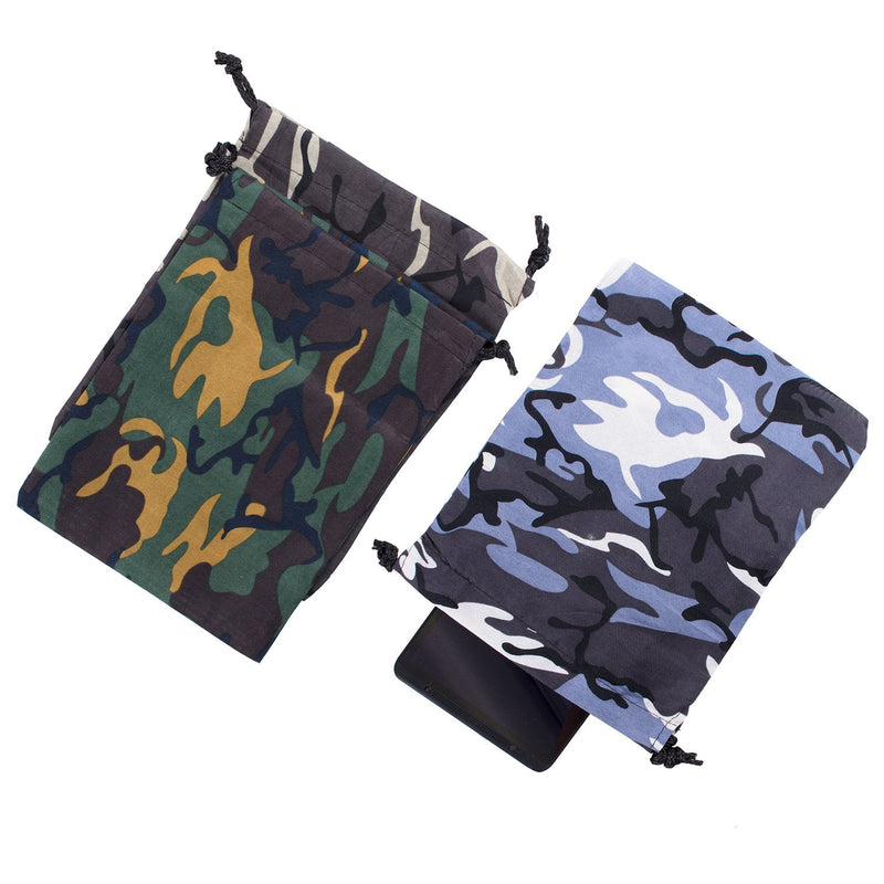 Camouflage Drawstring Travel Bags Pouch Sacks for Party Favors, Outdoor Camping Picnics, Hiking (12 Pack) - BeesActive Australia