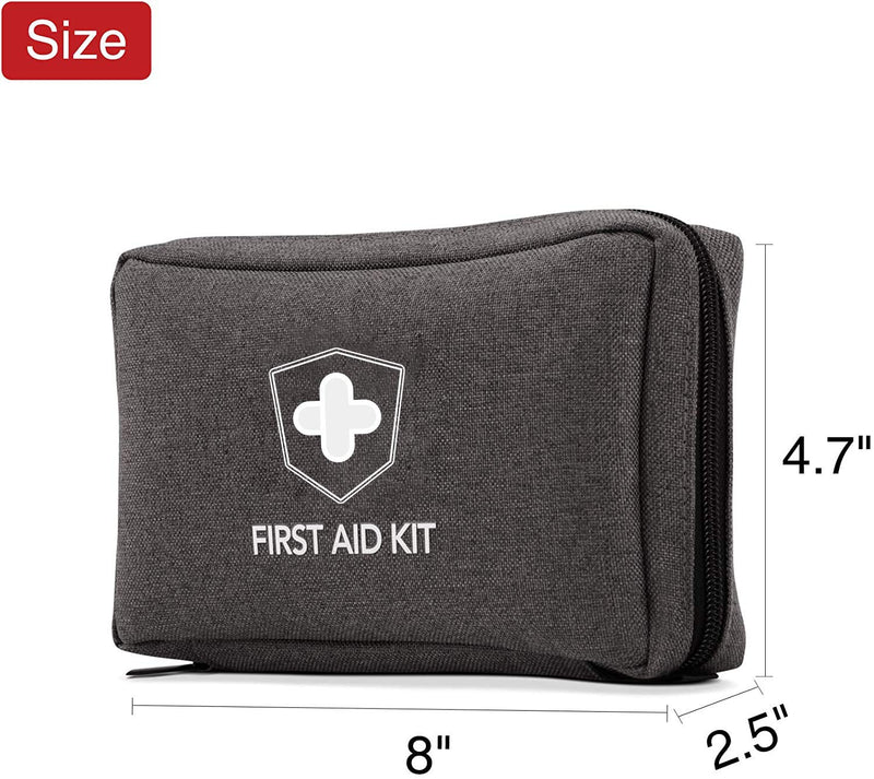 Kitgo Small First Aid Kit 170 Piece - Waterproof Compact Mini Emergency Trauma Kit for Home, Travel, Camping, Hiking, Vehicle, Workplace, Backpacking, Outdoors 170 Piece-Red - BeesActive Australia