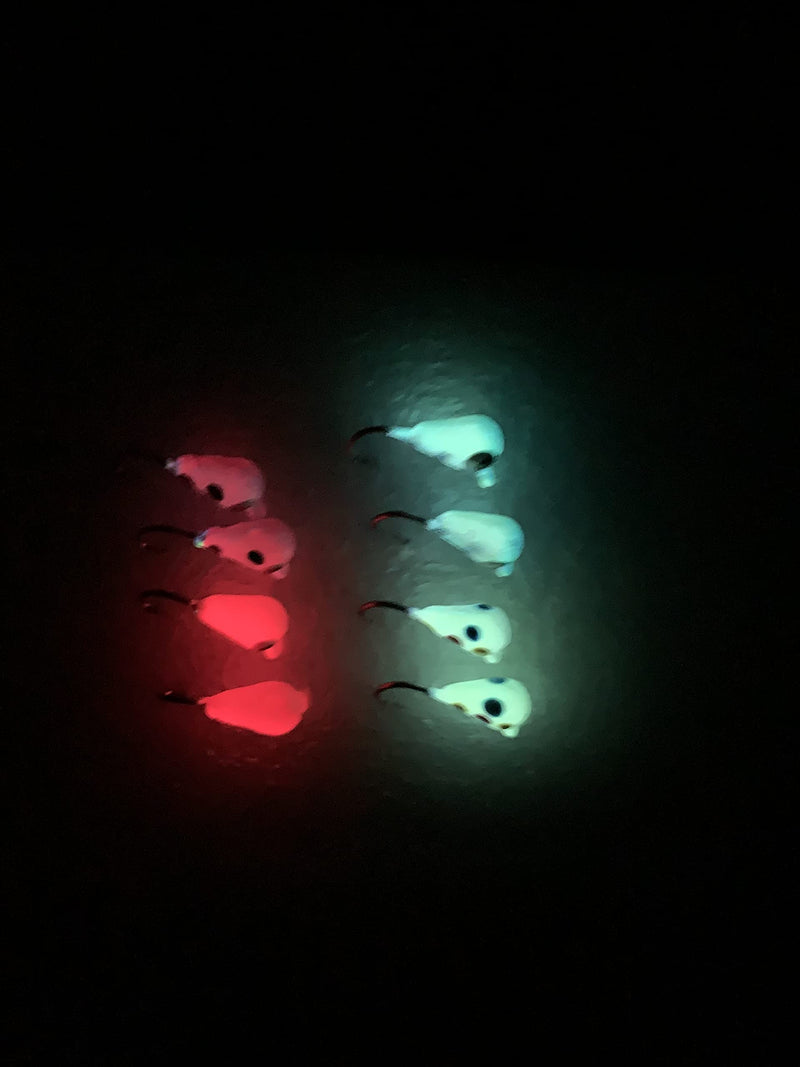 Rick's Jigs Tungsten Teardrop Glow Jig Set of 10 (3mm) - BeesActive Australia