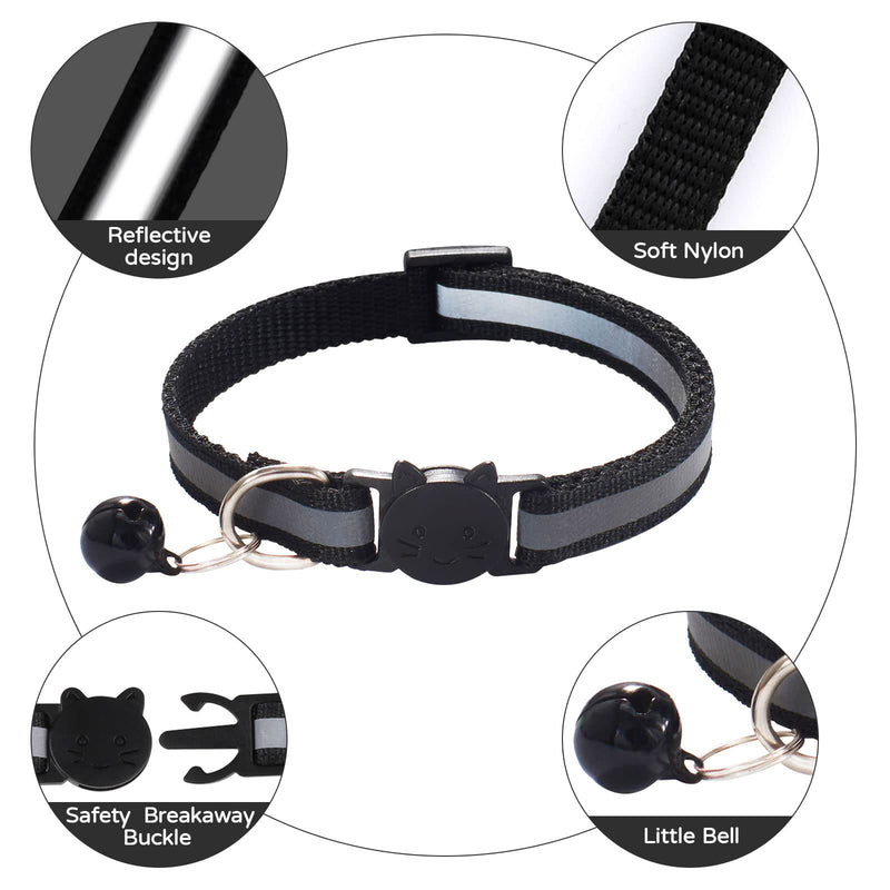 YUIONNAY Breakaway Cat Collars-Puppy Collars for Litter - Kitten Collar with Bell Breakaway Collars Breakaway B - BeesActive Australia