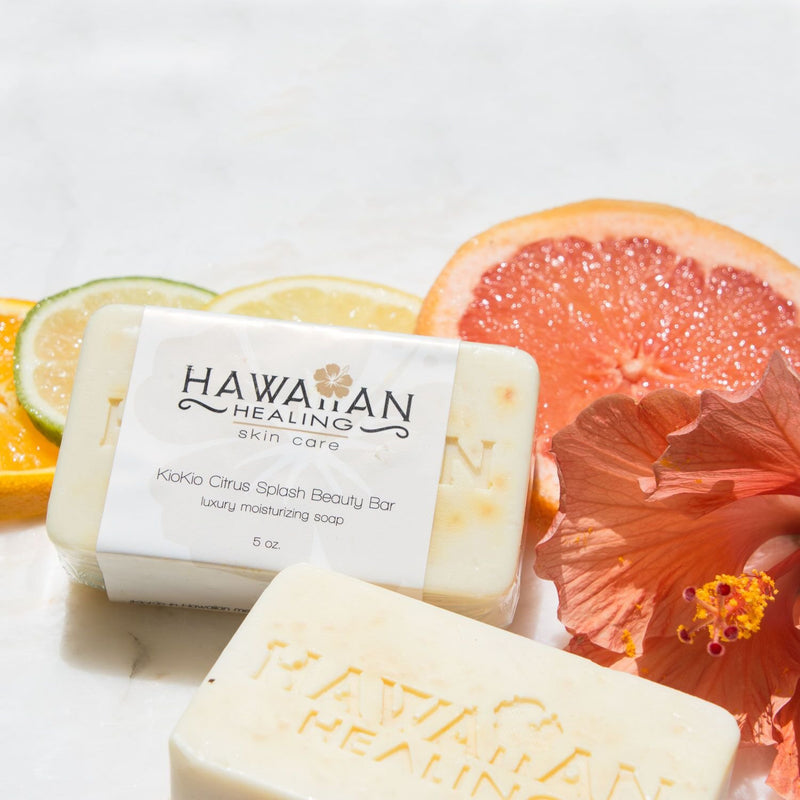 Hawaiian Healing Skin Care - Hand-Crafted & Moisturizing Kiokio Citrus Splash Beauty Bar Soap - BeesActive Australia