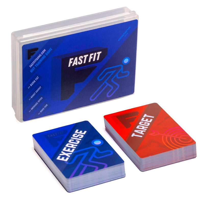 FastFit HIIT Training Base Game - Home Exercise Essential Workout Cards - Exercise Cards Deck with 60 Different Body Weight Exercises - Perfect for Circuit Training - Fitness Trainers for Women & Men - BeesActive Australia