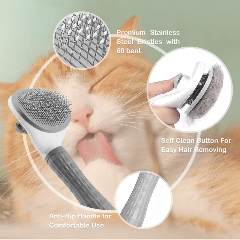 Crafterlife Pet Grooming Tools Set for Indoor Cat Dog Grooming Shedding Grey, White - BeesActive Australia