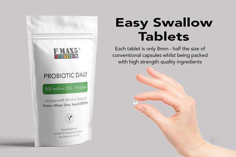 Probiotic Daily - Lactospore� (Bacillus Coagulans) 500 Million CFU - 90 Tablets � UK Made � FMax5 - BeesActive Australia