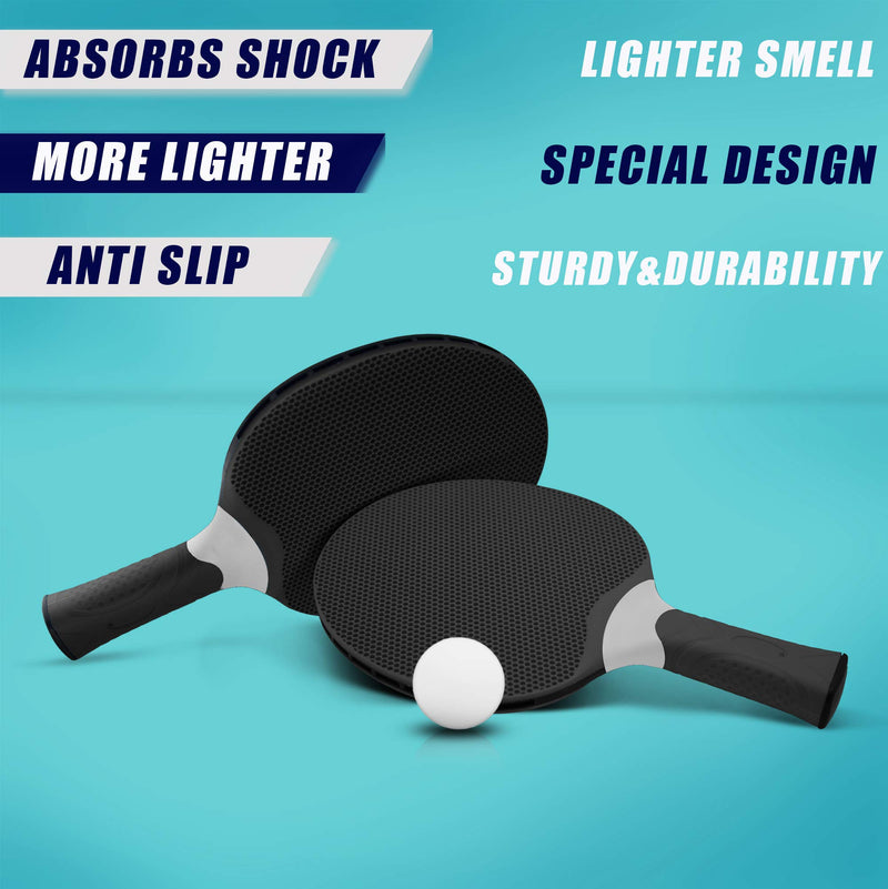 Senston Table Tennis Rackets Set, Professional Table Tennis Racket, Composite Rubber Ping Pong Paddle Set Black - BeesActive Australia
