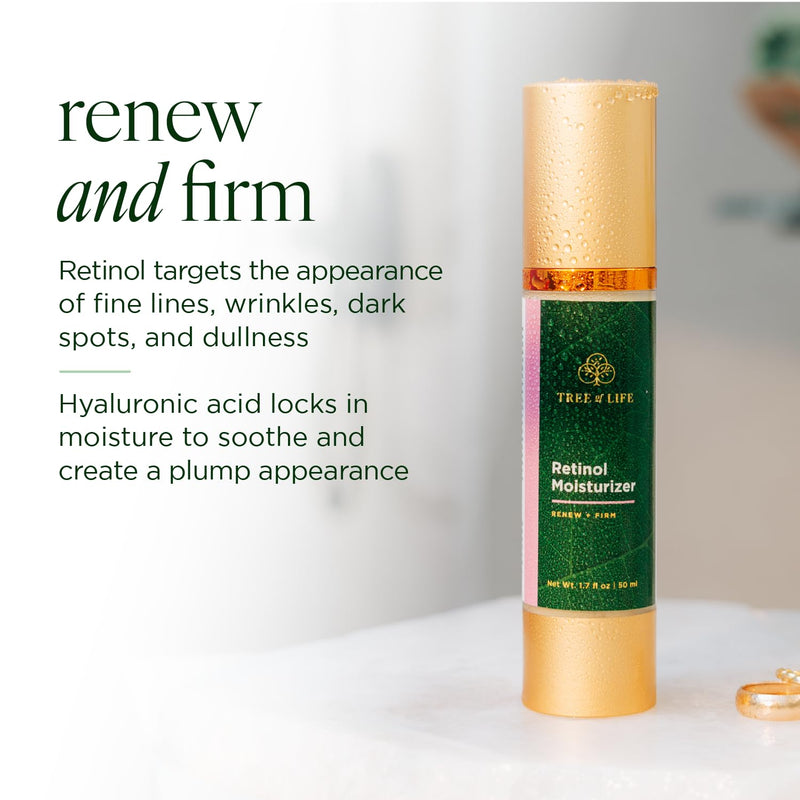 Tree of Life Retinol Facial Moisturizer | Renewing Face Cream with Botanical Hyaluronic Acid, 1.7 fl oz - BeesActive Australia