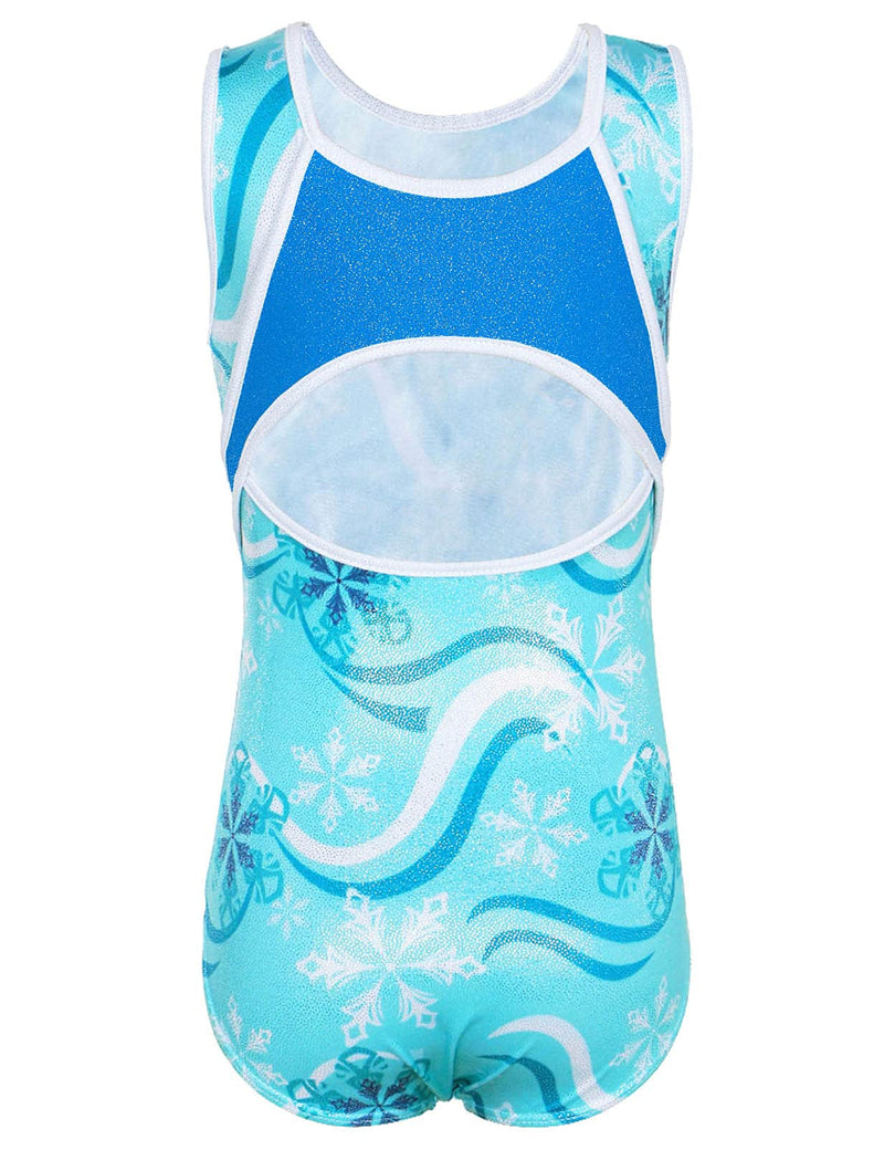 TFJH E Gymnastics Leotards for Girls Sparkle Athletic Clothes Activewear One-piece 11-12Years Bsnowflake - BeesActive Australia